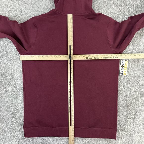 Virginia Tech Hokies Hoodie Mens Medium Maroon NCAA Football Nike Pullover VT - Picture 7 of 9